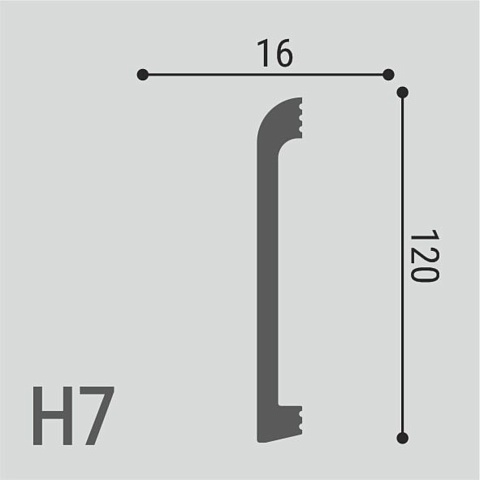 XPS Polymer Н 7 120х16/ Белый (фото 2)